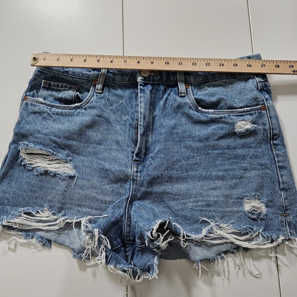 BLANKNYC Womens Short 32 Blue The Barrow High Rise Vintage Look Distressed Beach - Picture 4 of 15